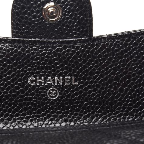 CHANEL Caviar Quilted Flap Card Holder So Black